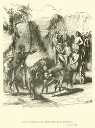 Don Quichotte et les comédiens ambulants